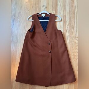 Sezane Chestnut Brown Sleeveless Mini Dress